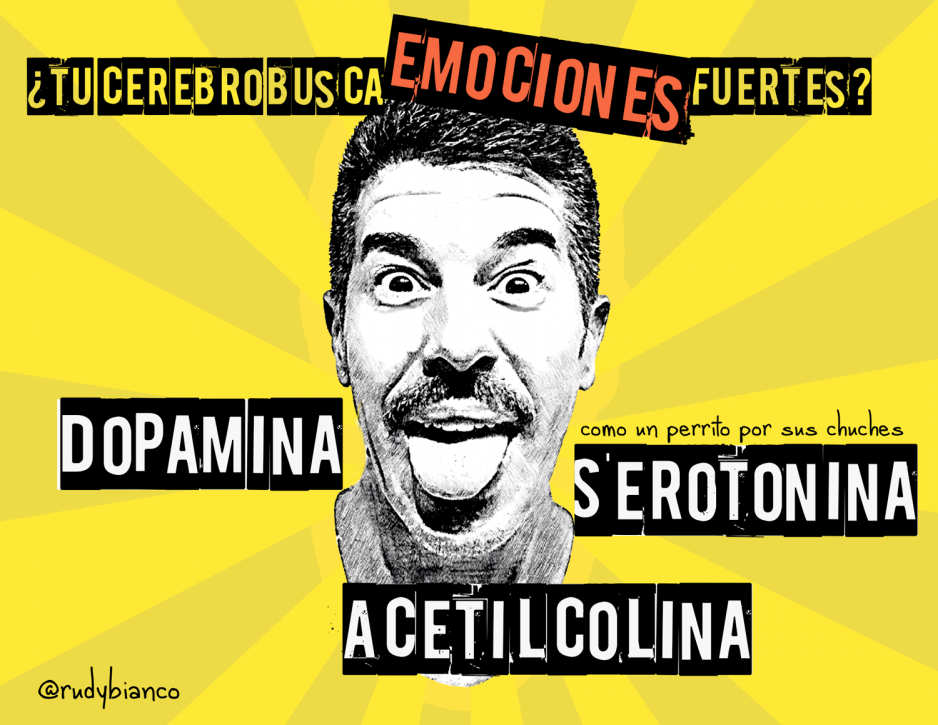 Tu cerebro busca emociones fuertes, dopamina, serotonina, acetilcolina